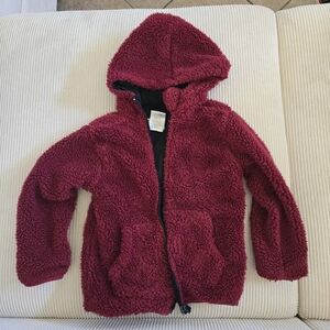 Cozy Burgundy Hooded Jacket